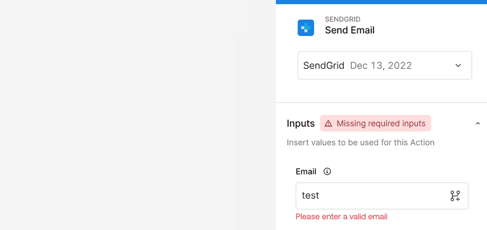 invalid email
